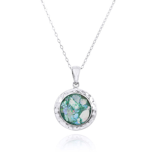 Round Roman Glass Pendant